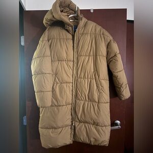 Arizona Jean Company Tan Hooded Puffer Jacket